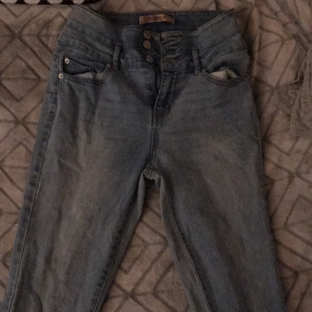 High top skinny jeans